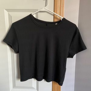black short sleeve, ribbed, never worn